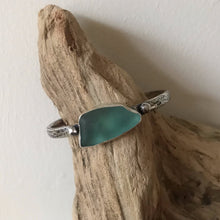 Load image into Gallery viewer, Sea glass cuff bracelet
