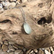 Load image into Gallery viewer, Turquoise sea glass silver pendant