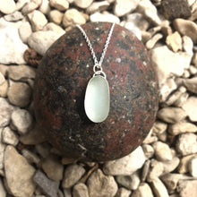 Load image into Gallery viewer, Turquoise sea glass silver pendant
