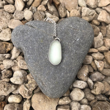 Load image into Gallery viewer, Turquoise sea glass silver pendant