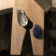 Load image into Gallery viewer, Sodalite sterling silver teardrop pendant