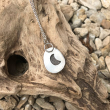 Load image into Gallery viewer, White sea glass silver pendant