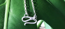 Load image into Gallery viewer, Sterling silver moss agate hoop pendant