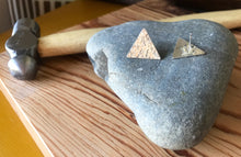 Load image into Gallery viewer, Sterling silver hammered triangle studs