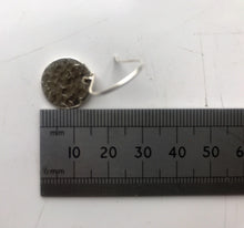 Load image into Gallery viewer, Silver circular dangly earrings