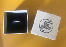 Load image into Gallery viewer, Sterling silver hammered thin band ring.