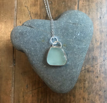 Load image into Gallery viewer, Light turquoise sea glass pendant
