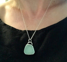 Load image into Gallery viewer, Light turquoise sea glass pendant