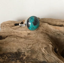 Load image into Gallery viewer, Turquoise gemstone sterling silver ring
