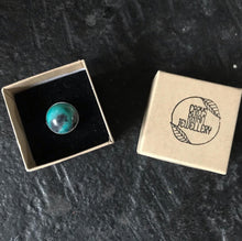 Load image into Gallery viewer, Turquoise gemstone sterling silver ring