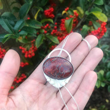 Load image into Gallery viewer, Mahogany obsidian sterling silver pendant