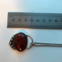 Load image into Gallery viewer, Mahogany obsidian sterling silver pendant