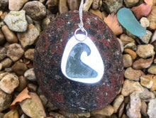 Load image into Gallery viewer, Turquoise sea glass silver pendant