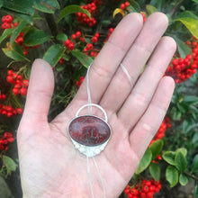 Load image into Gallery viewer, Mahogany obsidian sterling silver pendant