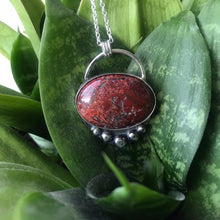 Load image into Gallery viewer, Mahogany obsidian sterling silver pendant