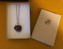 Load image into Gallery viewer, Mahogany obsidian sterling silver pendant