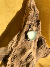 Load image into Gallery viewer, Turquoise sea glass sterling silver pendant