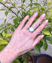 Load image into Gallery viewer, Turquoise sea glass silver ring