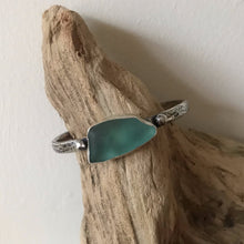 Load image into Gallery viewer, Sea glass cuff bracelet
