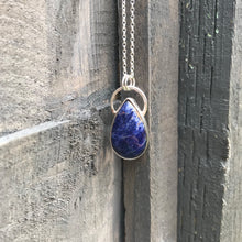 Load image into Gallery viewer, Sodalite sterling silver teardrop pendant
