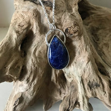 Load image into Gallery viewer, Sodalite sterling silver teardrop pendant
