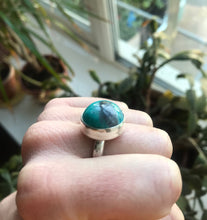 Load image into Gallery viewer, Turquoise gemstone sterling silver ring
