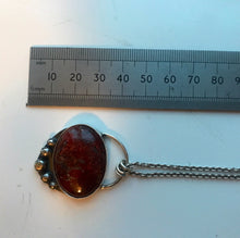 Load image into Gallery viewer, Mahogany obsidian sterling silver pendant
