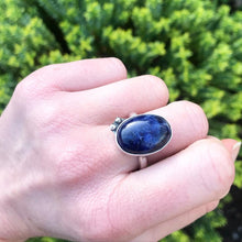 Load image into Gallery viewer, Sodalite gemstone sterling silver ring
